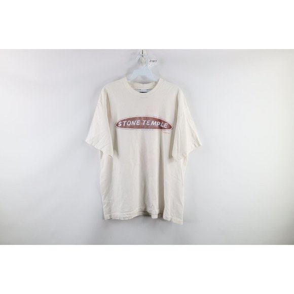 Vintage 90s Giant XL Thrashed Stone Temple Pilots Double Sided Band T-Shirt USA